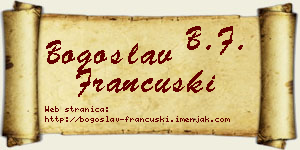Bogoslav Francuski vizit kartica